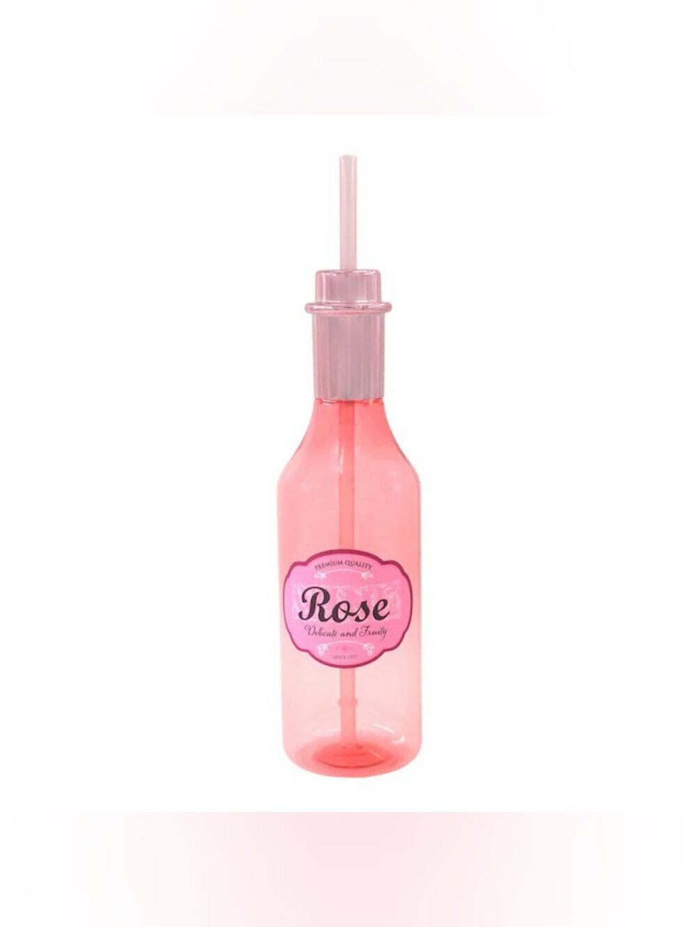 Champagne Resuable Drink Bottle with Straw